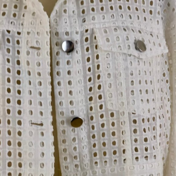 NWT Fleur du Mal Eyelet Cropped Jacket - 0 - Picture 4 of 7